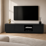 Eleonora tv meubel Helsinki 200x42x45 cm eiken zwart