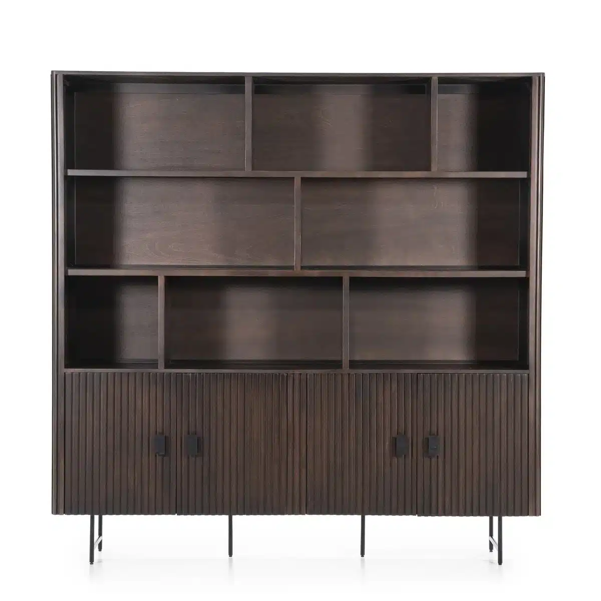 Eleonora wandkast Remi 200x37x200 cm mangohout bruin