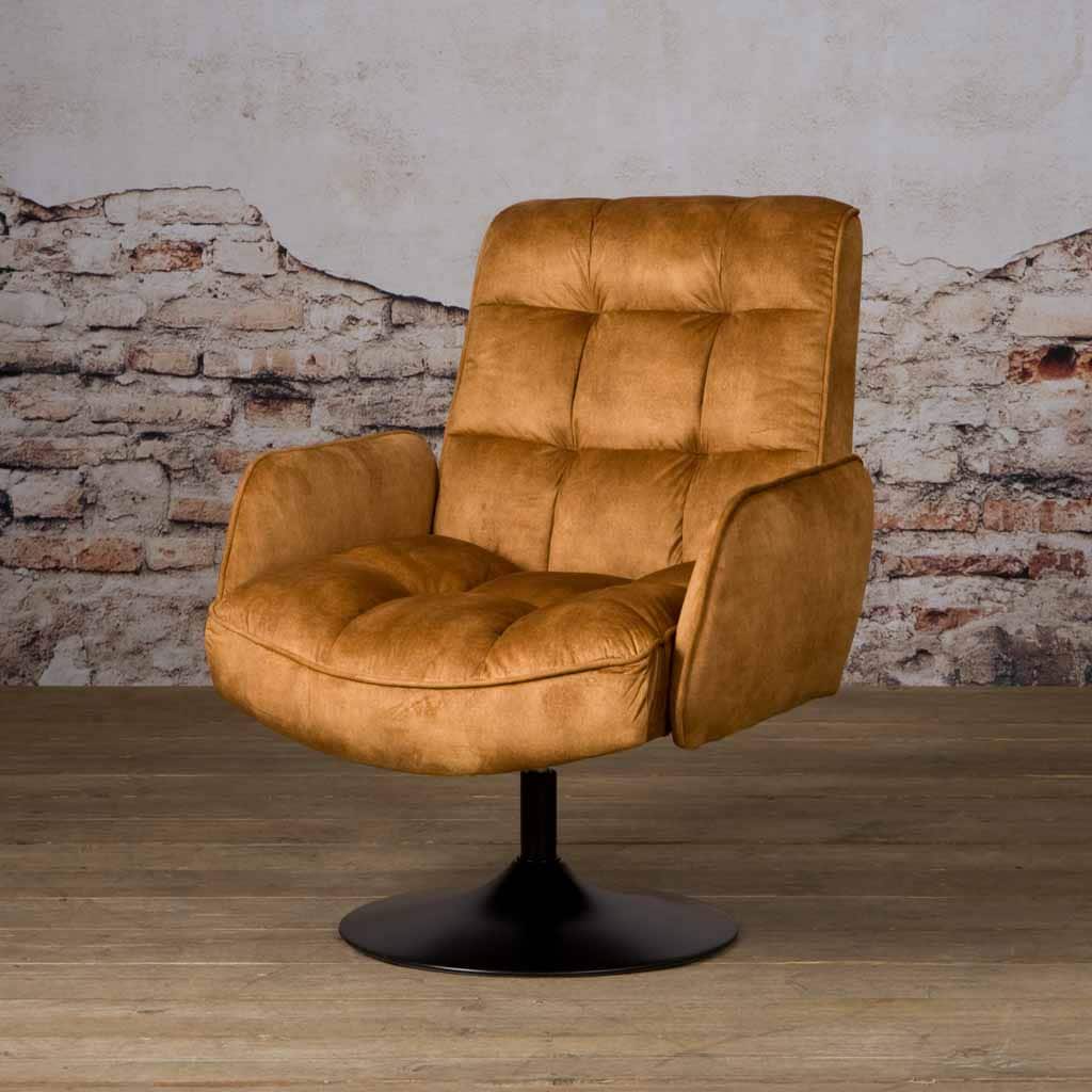 Tower Living fauteuil Tropea draaibaar met arm goud