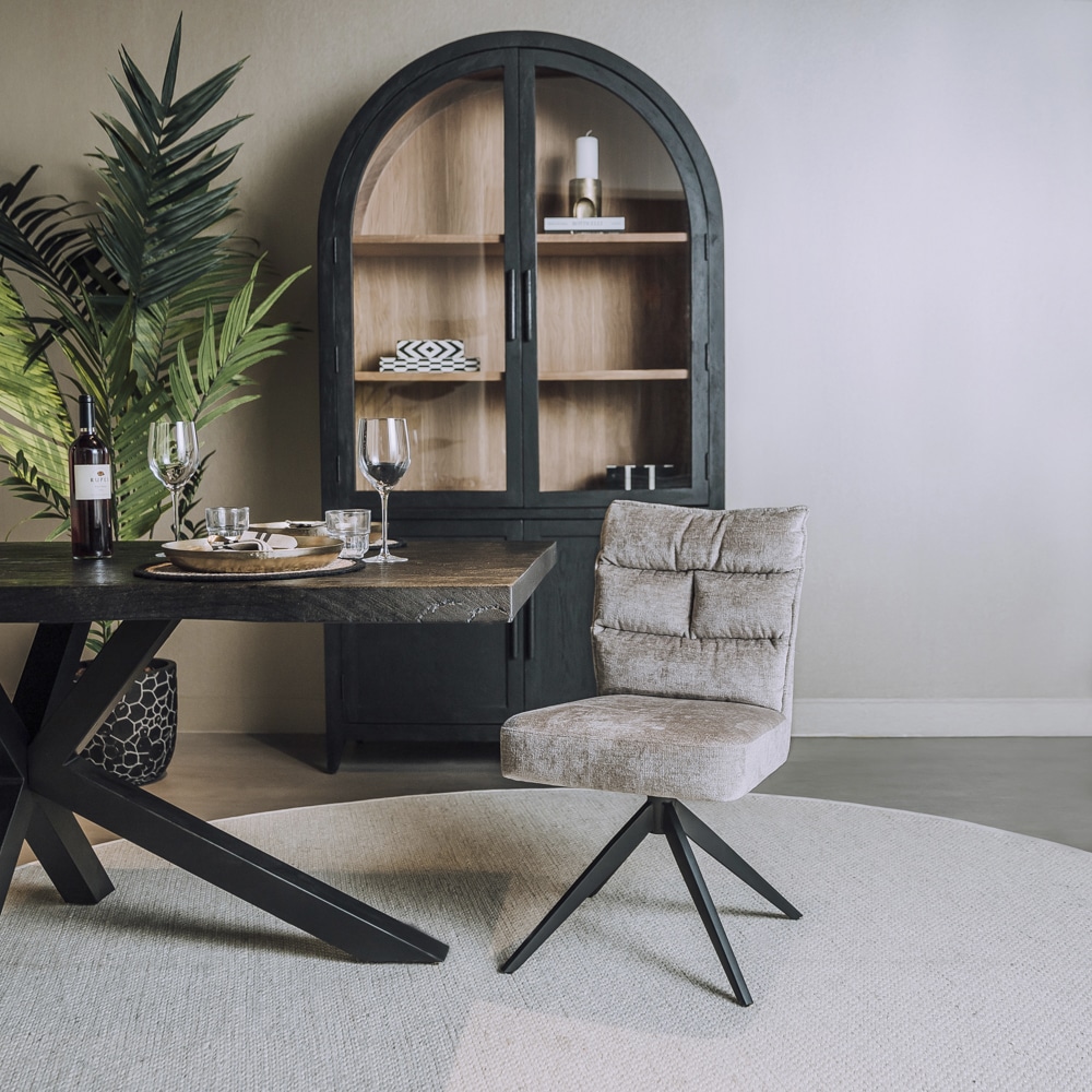 Tower Living eetkamerstoel Rosora draaibaar beige