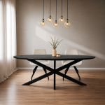Livingfurn eettafel Jesper Oval Black 240 cm