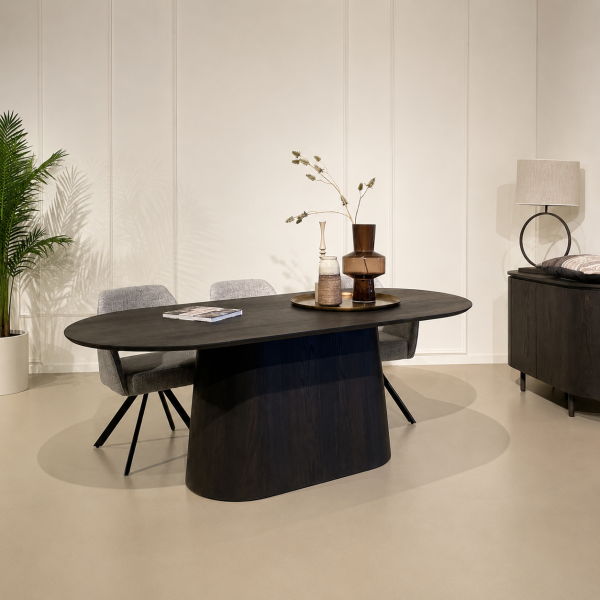 Livingfurn eettafel Novero Espresso 230cm