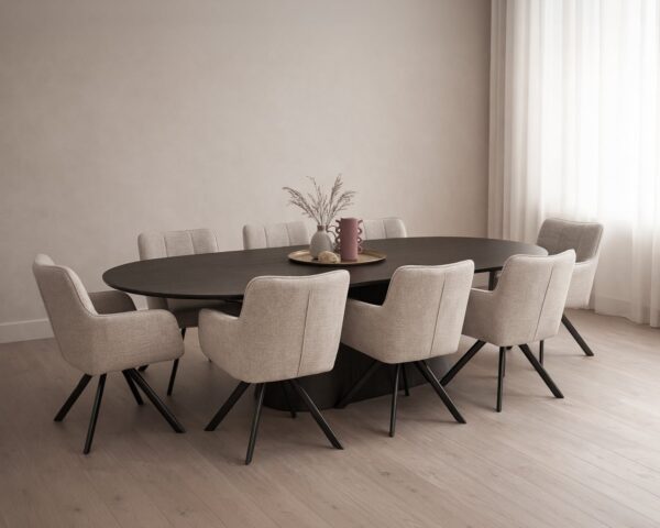Livingfurn eettafel Novero Espresso 280cm