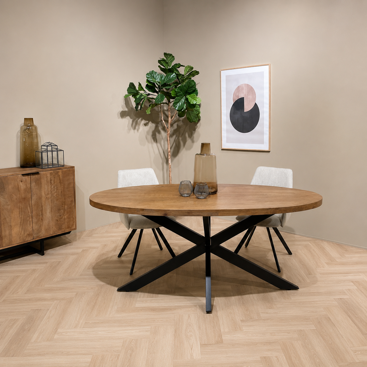 Livingfurn eettafel Rocky Oval 180 cm