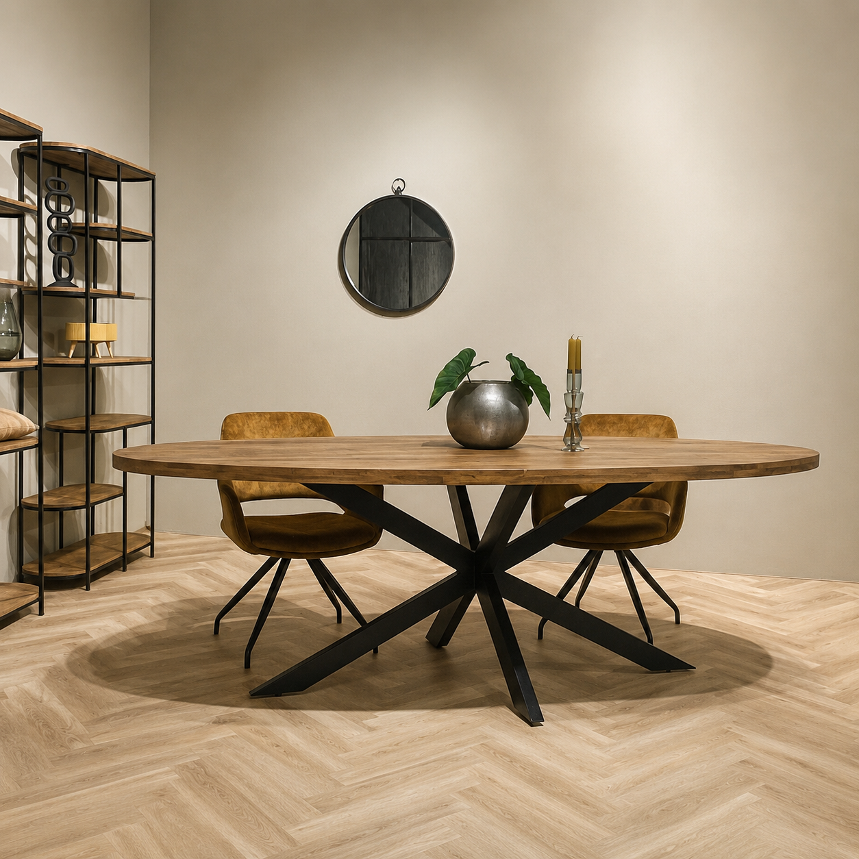 Livingfurn eettafel Rocky Oval 210 cm