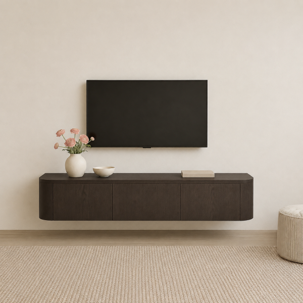 Livingfurn tv meubel Novero Espresso Zwevend 180cm