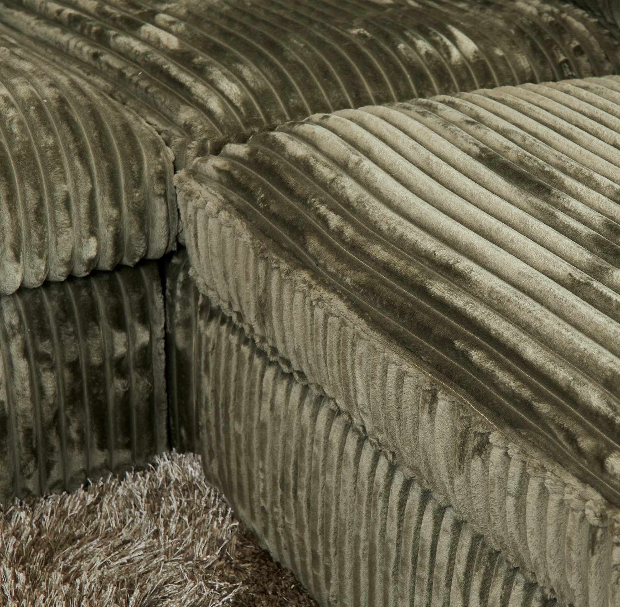 Starfurn MySofa Teddy Hoekbank Groen 2,5 zits+Divan Rechts