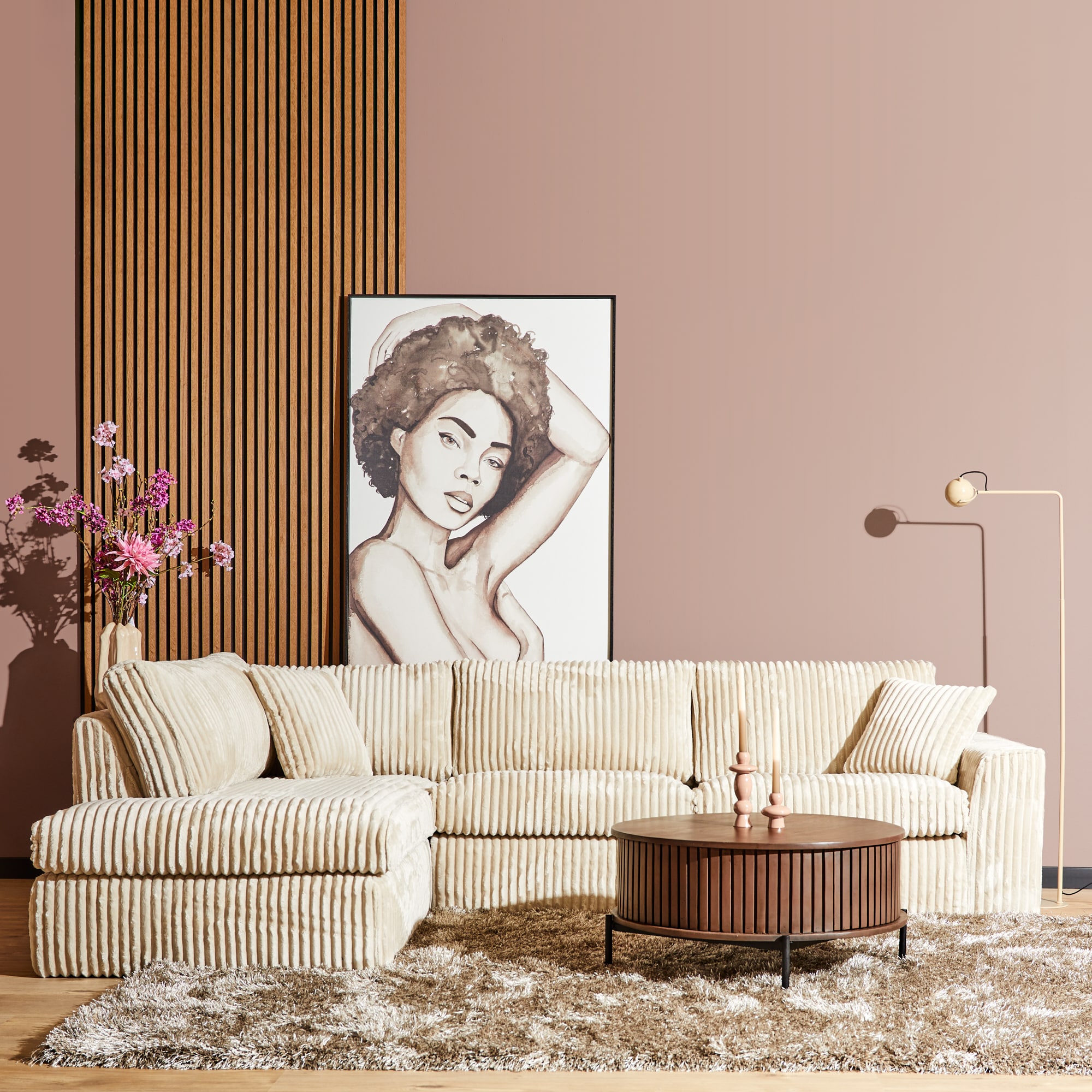 Starfurn MySofa Teddy | Divan Links + 2,5 zits | Beige