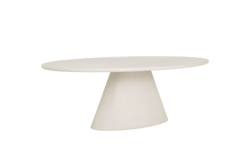 Tower Living eettafel Mello 200x110x77 cm ovaal wit