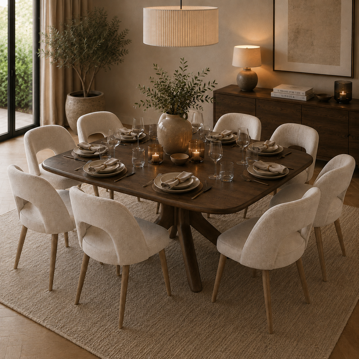 Nijwie MySons Eetkamertafel stuiver vorm 150, Mango Espresso Brown - Addo Table Collection
