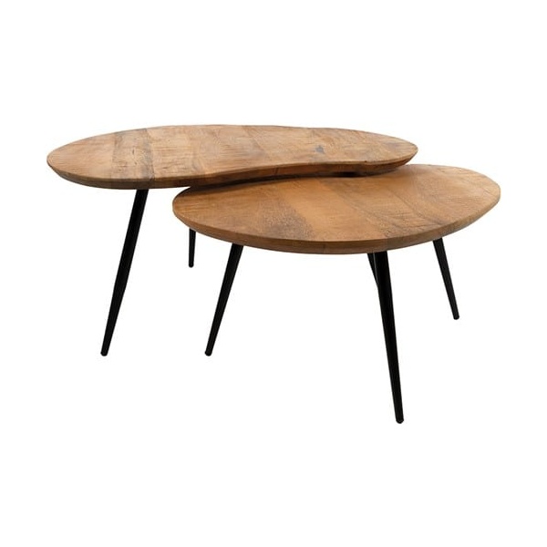 Nijwie MySons Erfurt salontafel organisch, set van 2, Smooth Natural - Must Have Collection