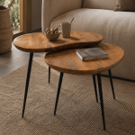 Nijwie MySons Erfurt salontafel organisch, set van 2, Smooth Natural - Must Have Collection
