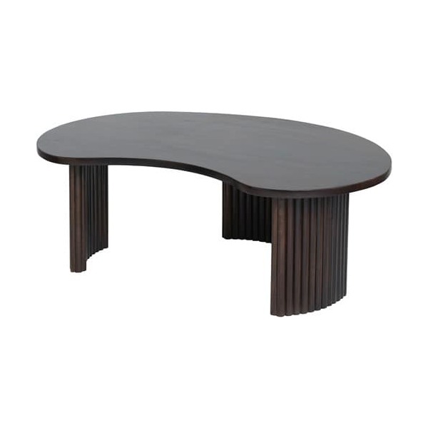 Nijwie MySons Firenze salontafel 125, boon vorm, Mango Brown Walnut - Mix & Match Collection