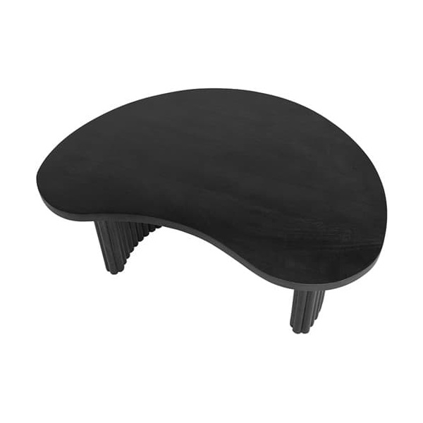 Nijwie MySons Firenze salontafel 85, boon vorm, Black - Mix & Match Collection