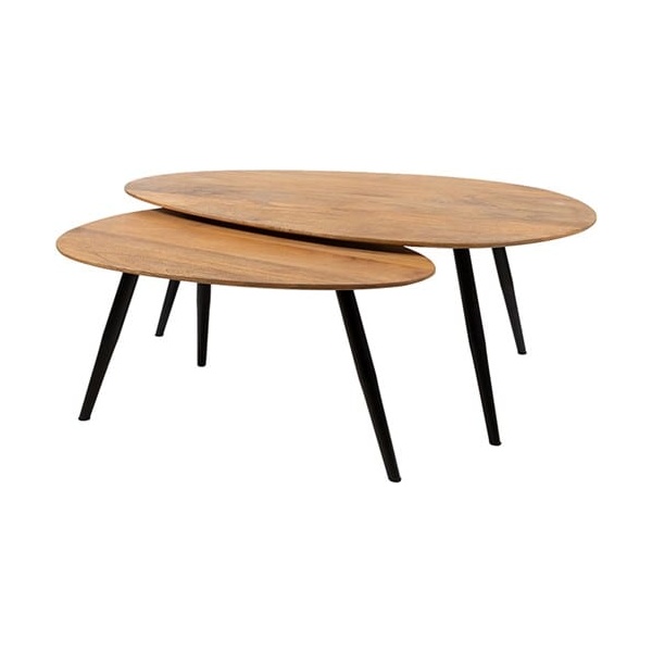 Nijwie MySons Kassel salontafel organisch, set van 2, Smooth Natural (17mm) - Must Have Collection