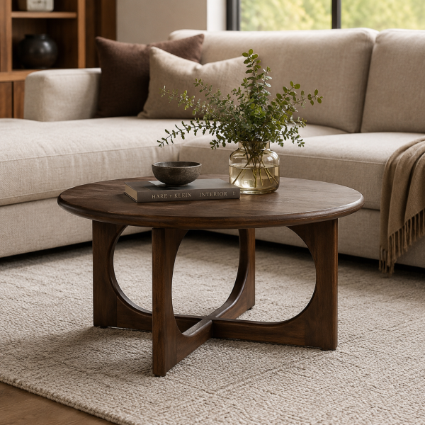 Nijwie MySons Salontafel Ø80, H40, Mango Brown Walnut - Zodiac Collection