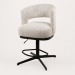 Nijwie MySons barstoel Bruce - draaipoot 360 - Coco - Salt 'n Pepper 80 - Star Collection