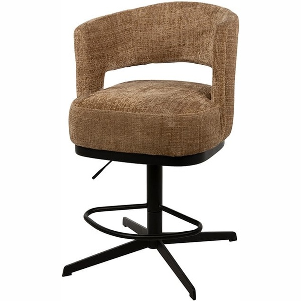 Nijwie MySons barstoel Bruce - draaipoot 360 - Cremona - Cinnamon 18 - Star Collection
