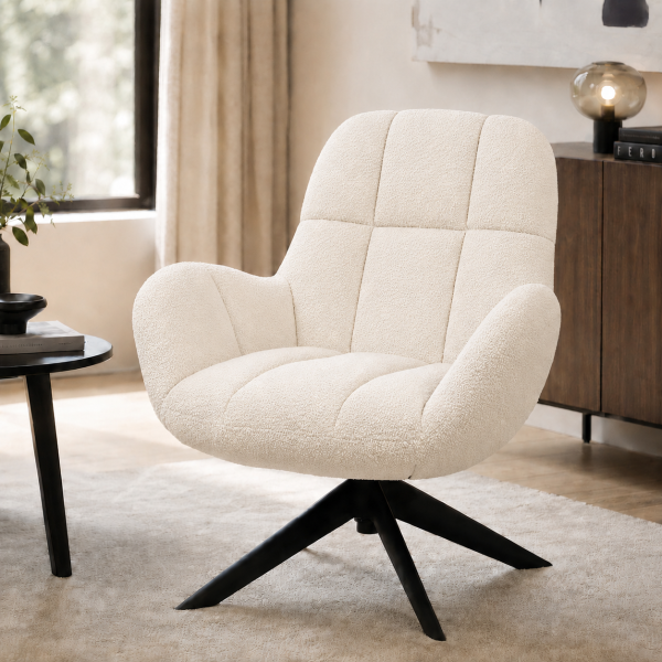 Nijwie MySons draaifauteuil 360 Elvis – Monet – Pearl 0855 – Unique Collection