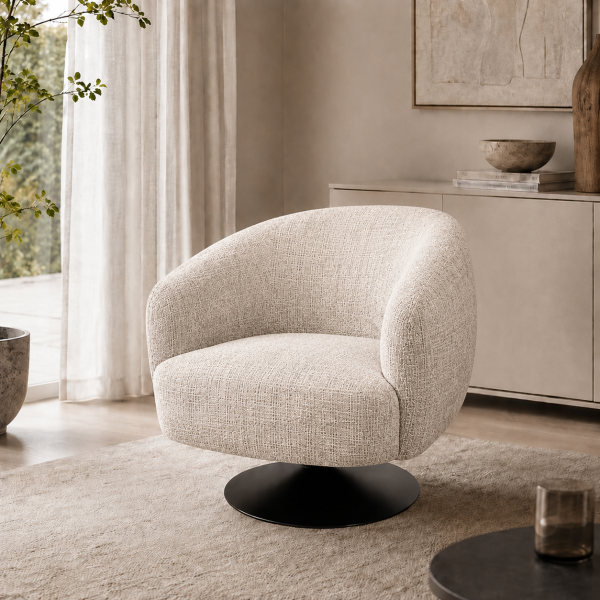 Nijwie MySons draaifauteuil 360 Louis – Cremona – Taupe 04 – Star Collection