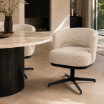 Nijwie MySons eetkamerstoel Bruce - draaipoot 360 - Coco - Salt 'n Pepper 80 - Star Collection