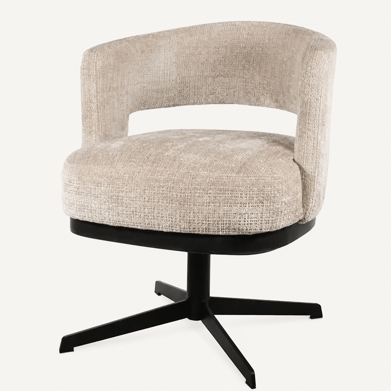 Nijwie MySons eetkamerstoel Bruce - draaipoot 360 - Cremona - Natural 02 - Star Collection