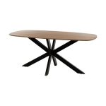 Nijwie MySons eettafel deens ovaal 160x90x78 Mango Smooth Natural – Akagi Table Collection