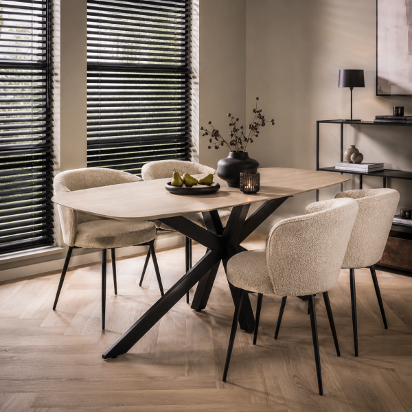 Nijwie MySons eettafel deens ovaal 210x105x78 cm mango Ashblond – Akagi Table Collection