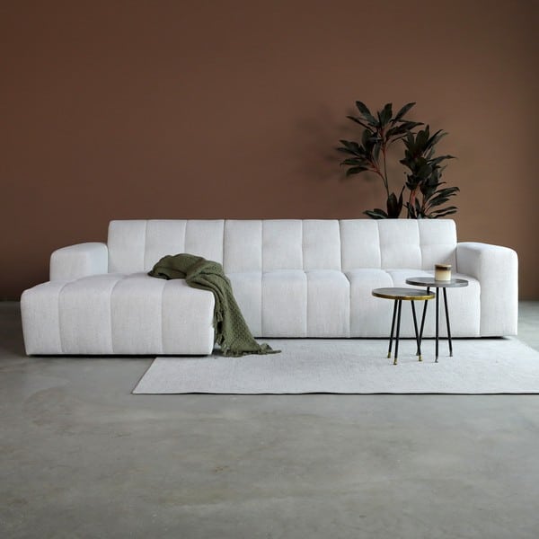PEPP Interiors loungebank Wave chaise lounge links wit