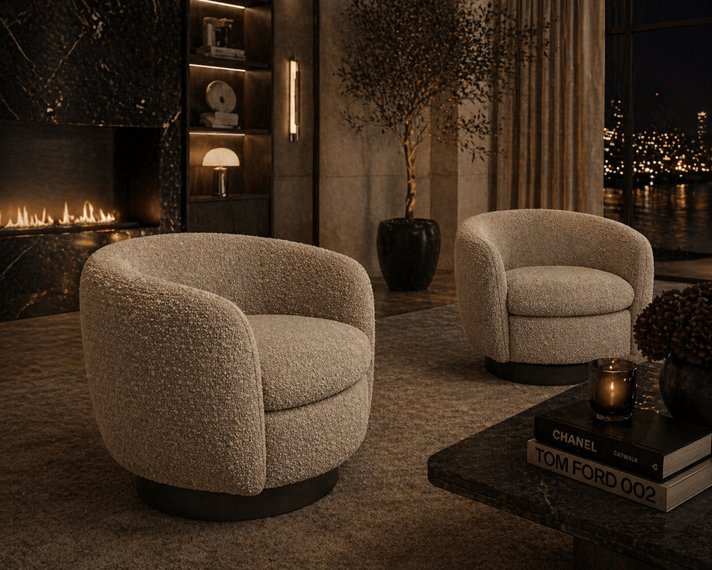 Richmond Interiors draaifauteuil Colmar met arm natural