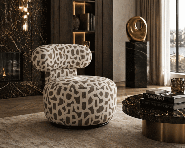 Richmond Interiors draaifauteuil Kaya weave brown