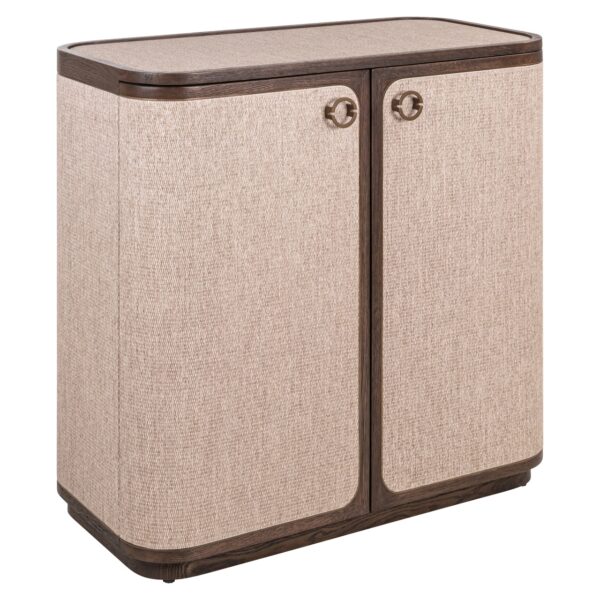 Richmond Interiors dressoir Willox 90x45x86 cm linnen/glas