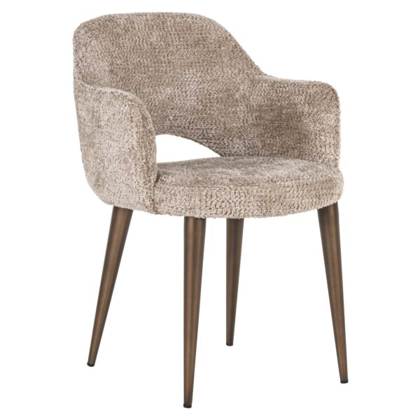 Richmond Interiors eetkamerstoel Delphina met arm nature