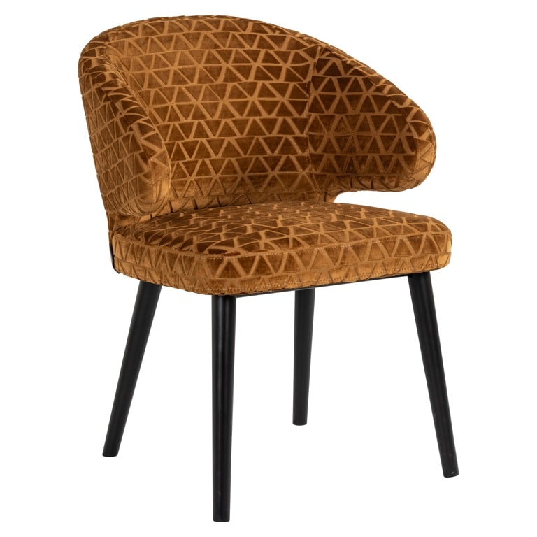 Richmond Interiors eetkamerstoel Indigo  met arm goud