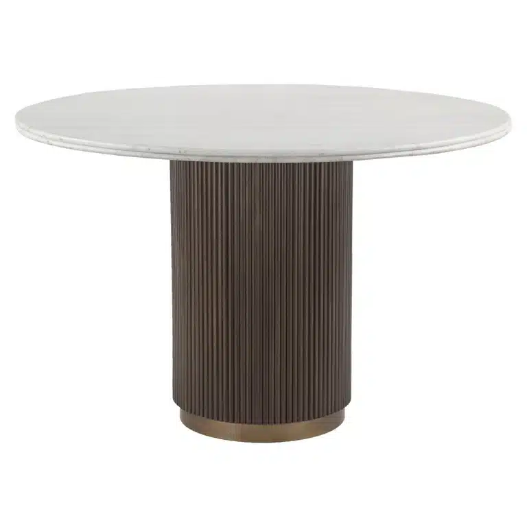 Richmond Interiors eettafel Mayfield 120 cm rond marmer