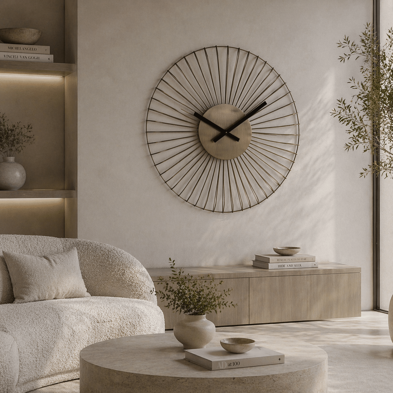 Richmond Interiors klok Ø61 cm Wirle gold