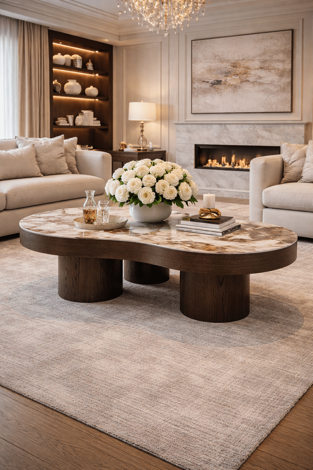 Richmond Interiors salontafel Langford 140x100x32 cm keramiek