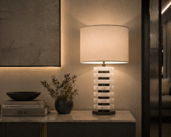 Richmond Interiors tafellamp 35,5x35,5x63,5 cm Haspen marmer