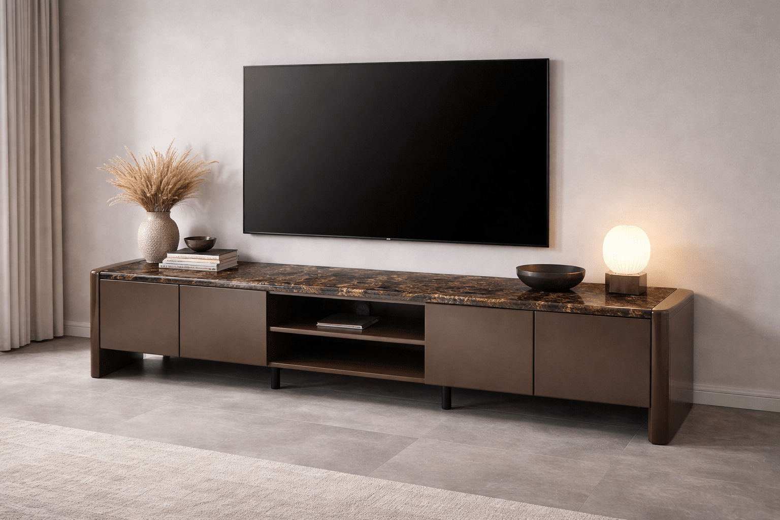 Richmond Interiors tv meubel Almundi 199,5x39,5x50 cm keramiek