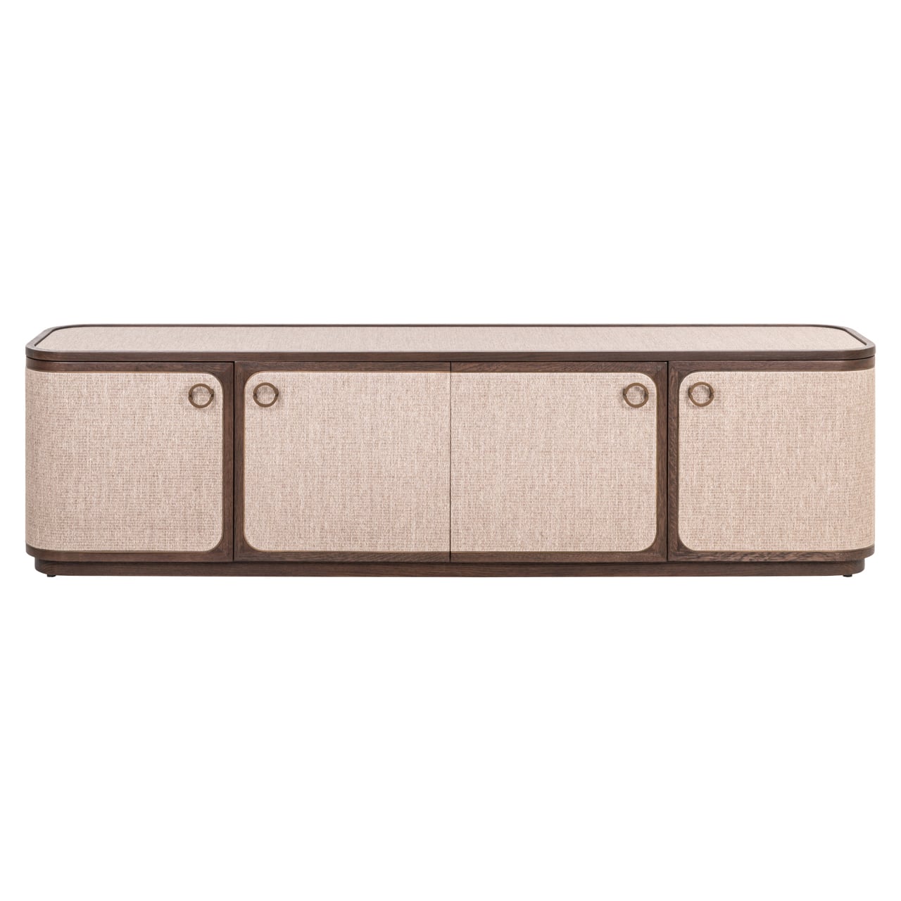 Richmond Interiors tv meubel Willox 190x40x50 cm linnen glas