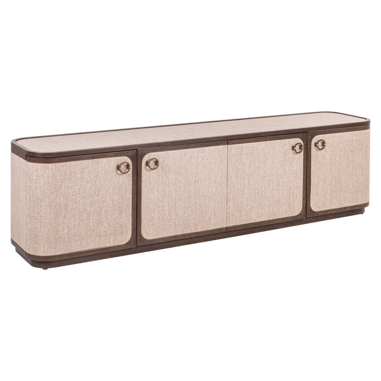 Richmond Interiors tv meubel Willox 190x40x50 cm linnen glas