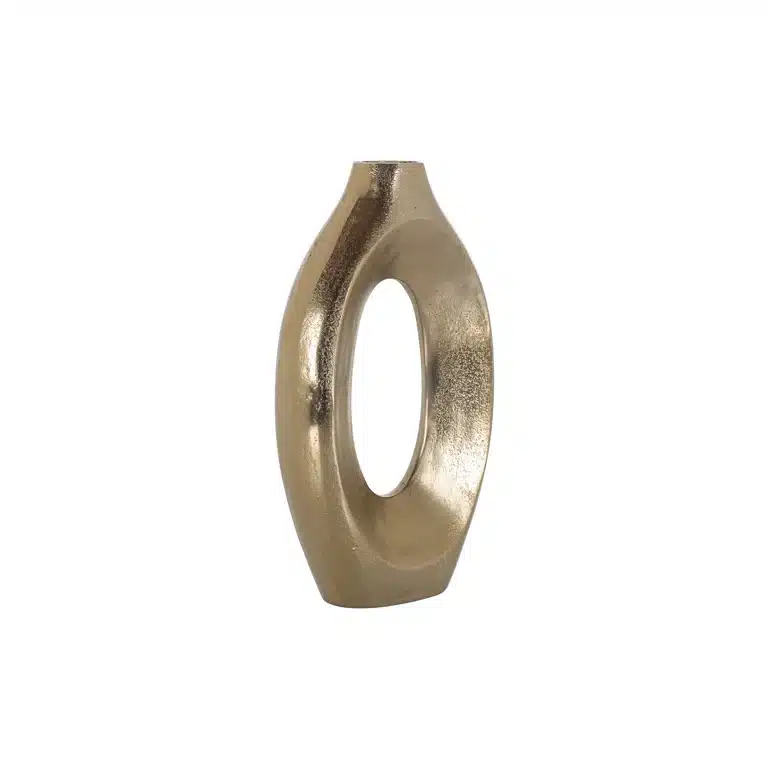 Richmond Interiors vaas 19x6x30,5 cm Alma klein aluminium goud