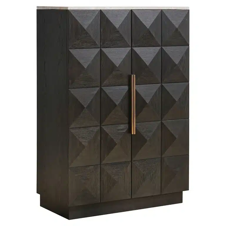 Richmond Interiors wandkast Claremont 95x45,5x138,5 cm travertin