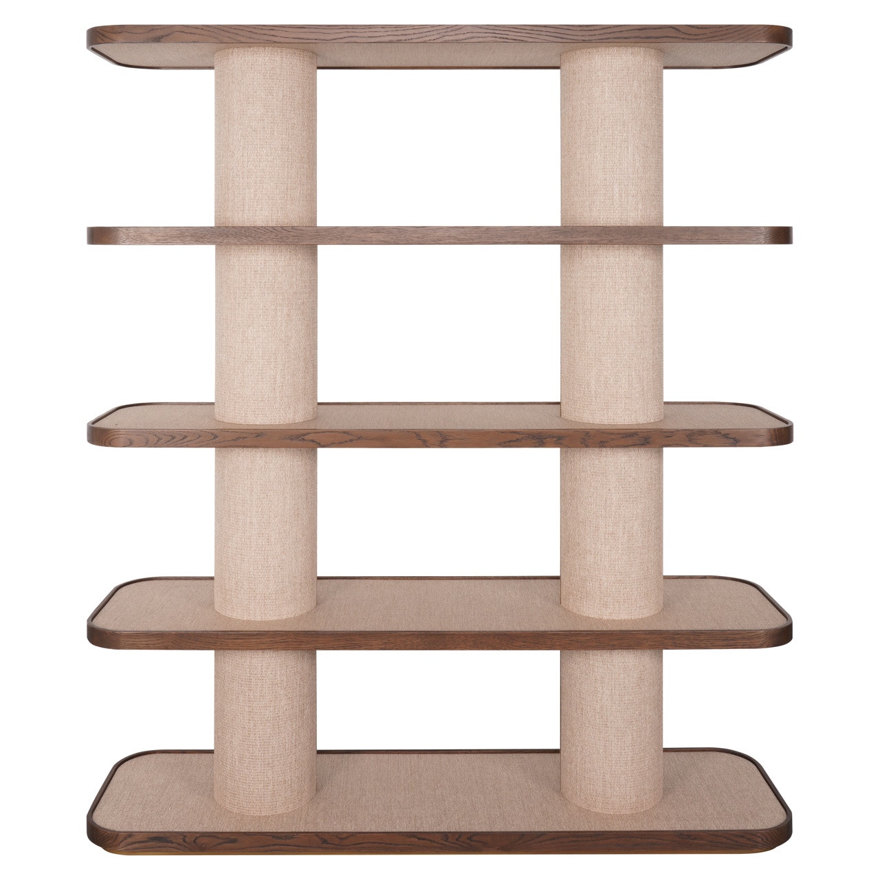Richmond Interiors wandkast Willox 150x40x180 cm linnen/glas