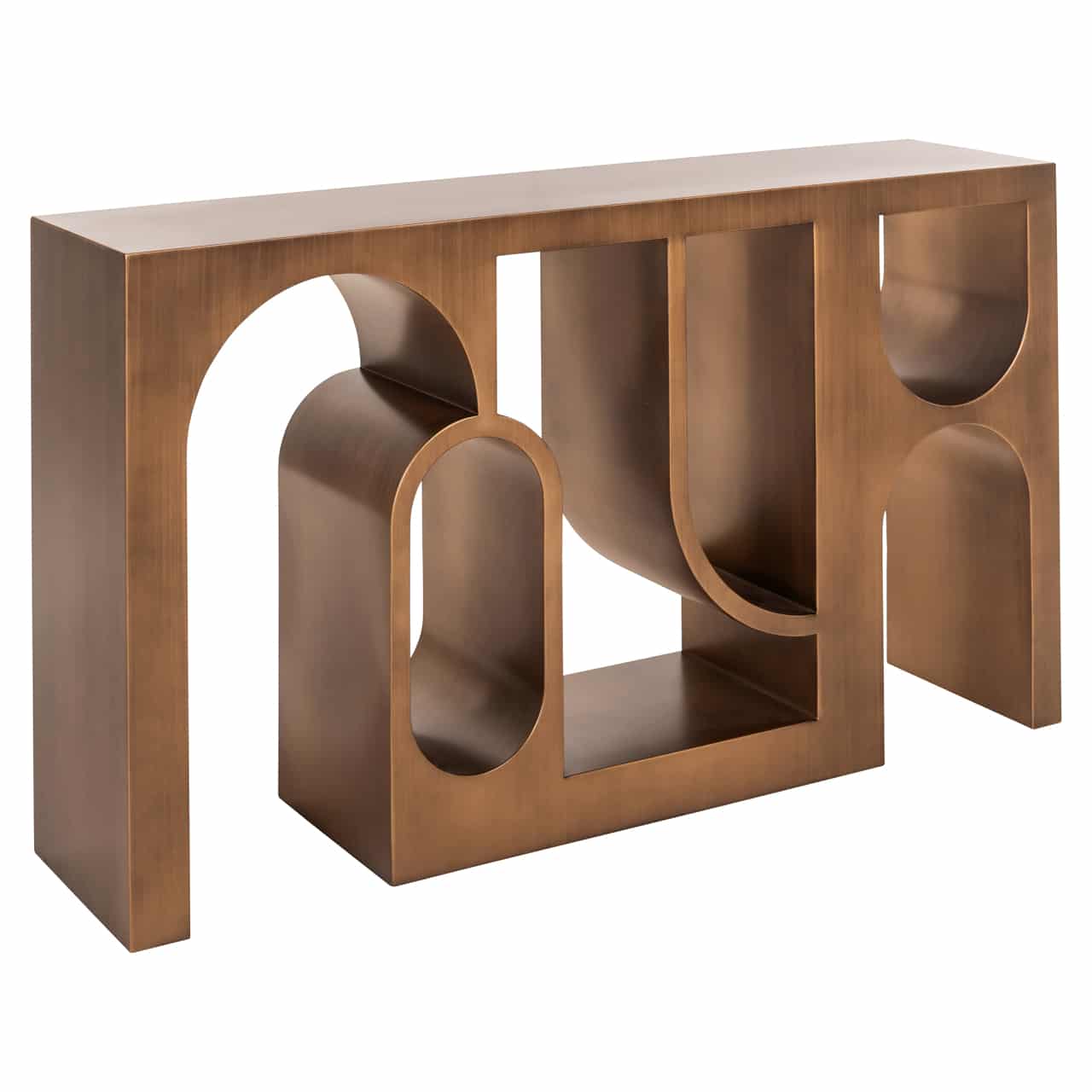 Richmond Interiors wandtafel Alexander Jones 150x36x85,5 cm goud metaal