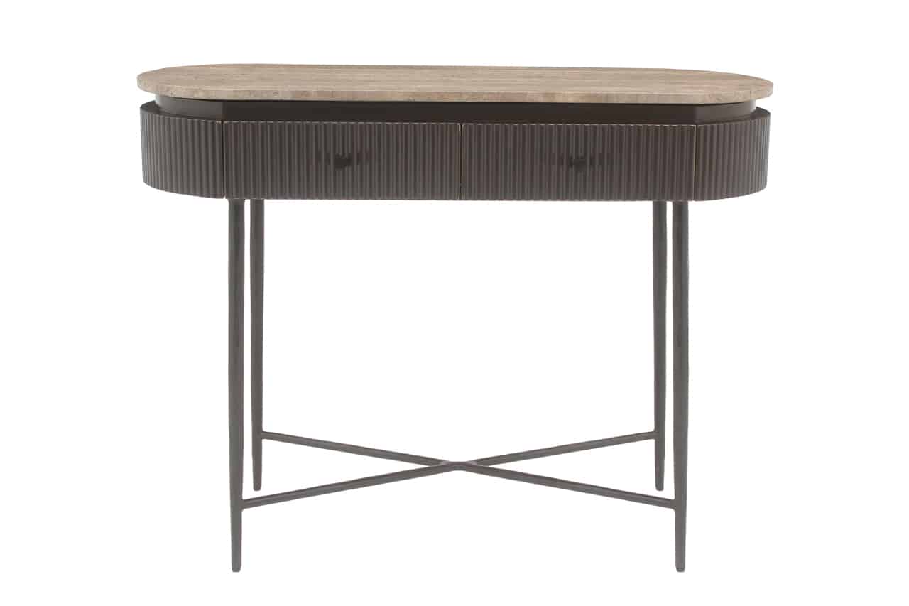 Richmond Interiors wandtafel Russo 100x40x76 cm travertin