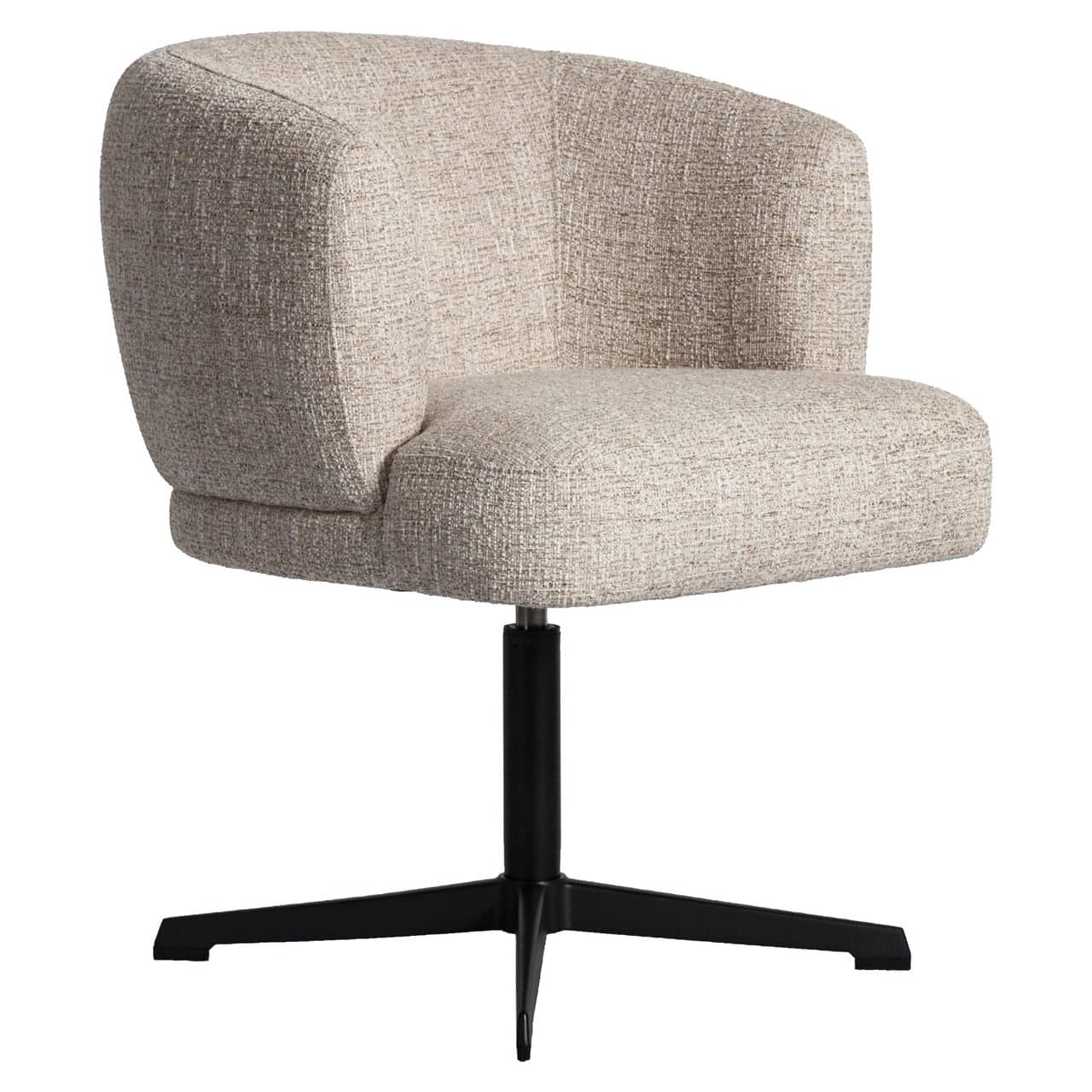 Richmond interiors eetkamerstoel Dinan draaibaar cream tweed