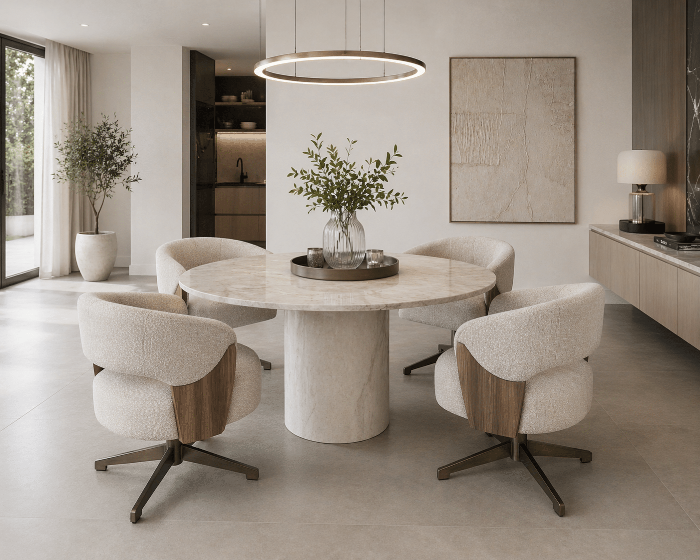 Richmond interiors eetkamerstoel Pollux draaibaar met arm desert