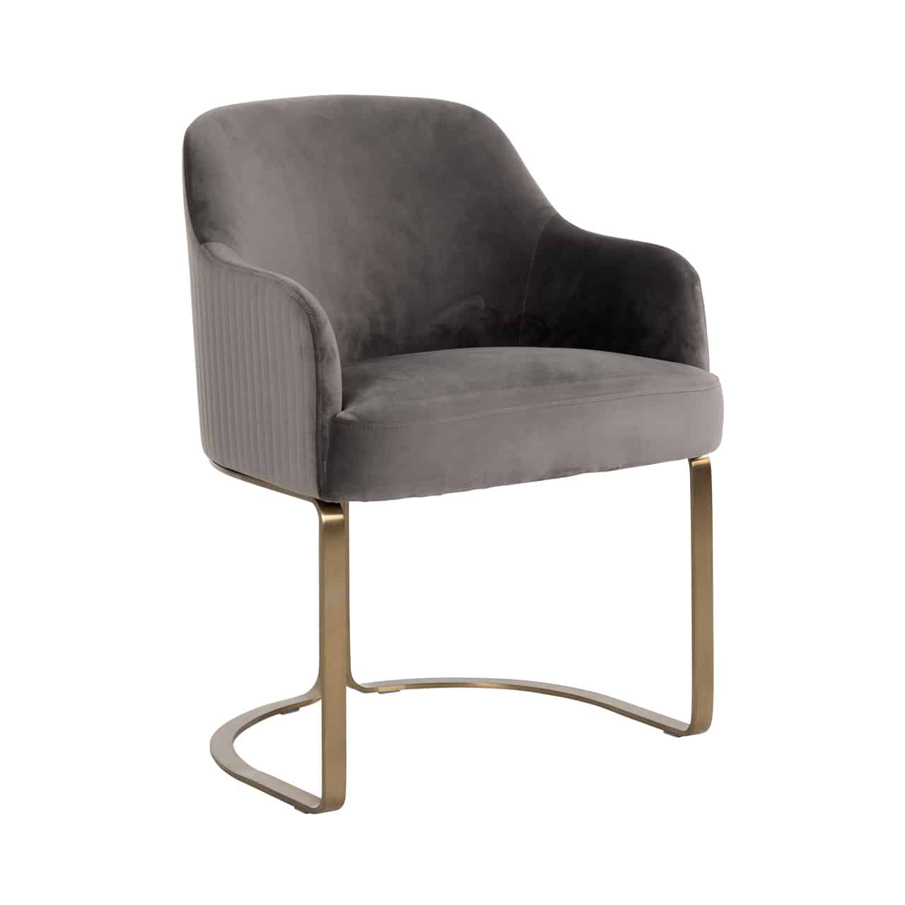 Richmond Interiors eetkamerstoel Hadley met arm grijs