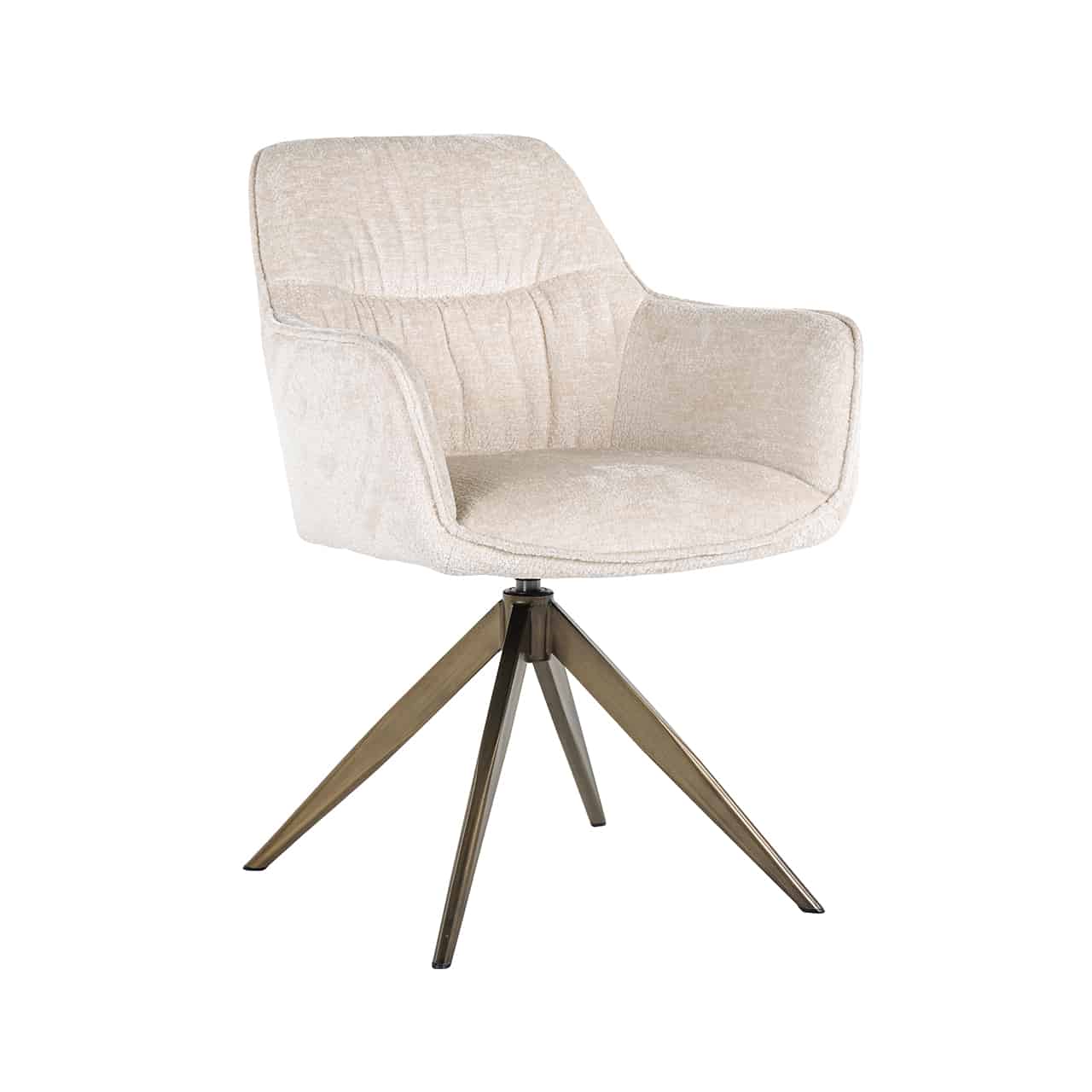 Richmond Interiors eetkamerstoel Aline draaibaar met arm wit